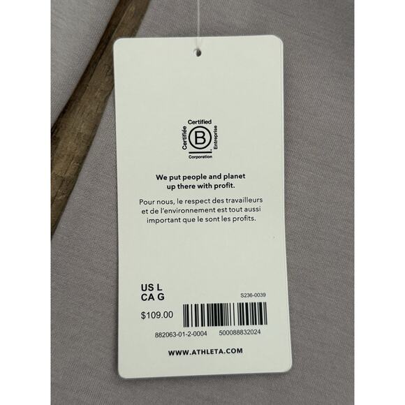 NWT Athleta Seasoft Robe Pullover V-Neck Purple Long Sleeve Dress Pockets Size L - Picture 13 of 16